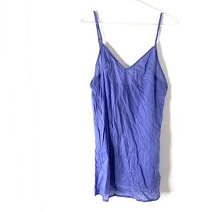 Free People Periwinkle Blue Cotton V-Neck Slip Dress